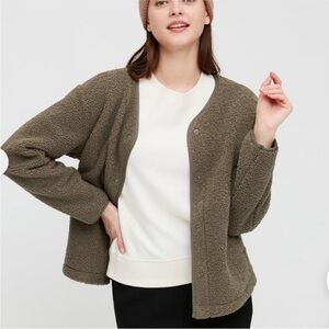 Uniqlo Pile Lined Fleece Cardigan